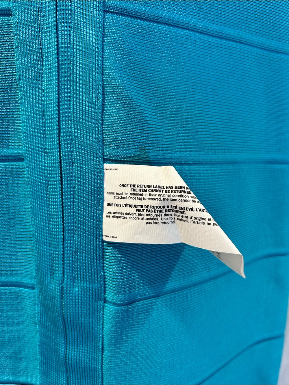 Herve Leger Teal Blue Sleeveless Bandage Mini Dress - Picture 5 of 9